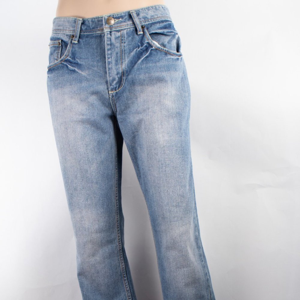CJ Black Bootcut 34 (33 X 34) Men's Denim Jeans Medium Wash Zip Fly